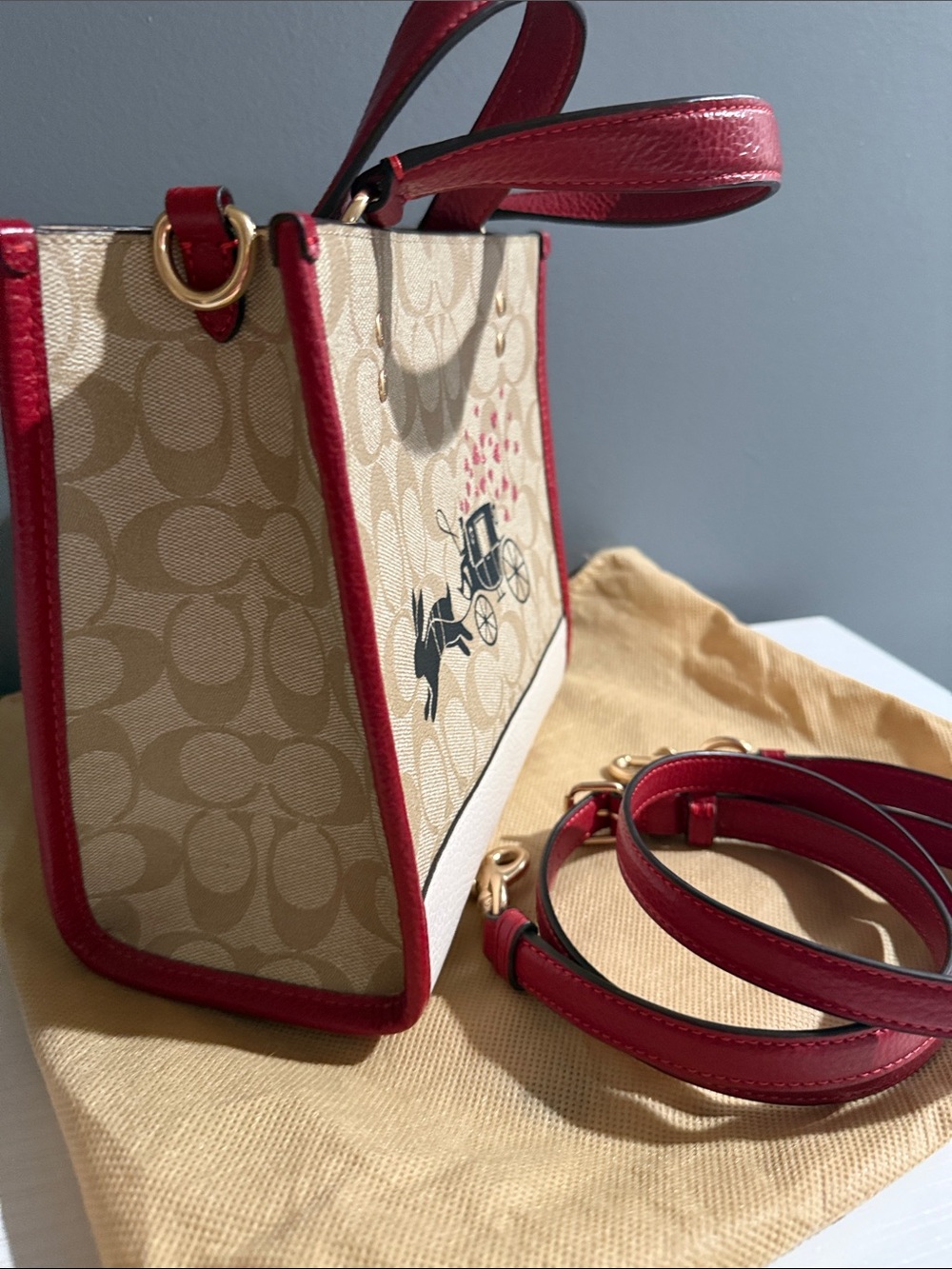 Coach Lunar New Year Dempsey signature canvas with a rabbit and carriage motif - Picture 12 of 15
